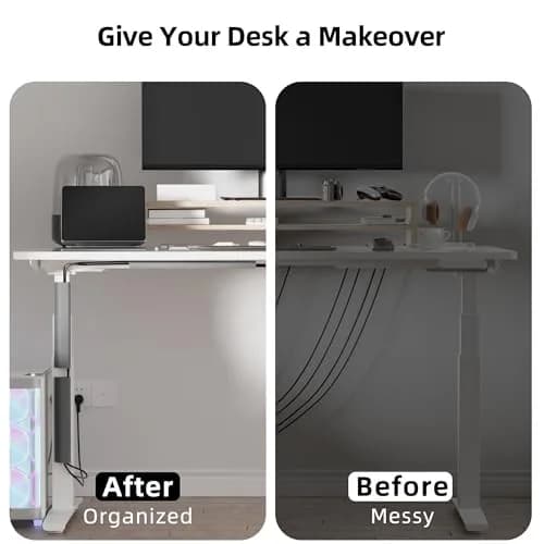Yecaye 94.2 in Cable Management Under Desk | Easy Install Adhesive Mount Cord Hider, Wire Organizer, Child & Pet Proof, Grey thumbnail 6