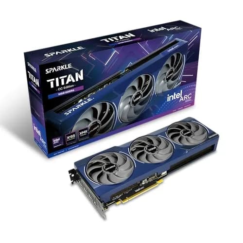 Sparkle Intel Arc B580 Titan OC 12GB GDDR6 | Torn Cooling 2.0, Metal Backplate, Blue Light thumbnail 1