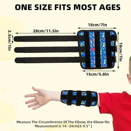 JFHNMLW Dinosaur Elbow Thumb Guard for Thumb Sucking Prevention, 18.3cm (7.2in) x 17.8cm (7in) x 14.7cm (5.8in) thumbnail 2