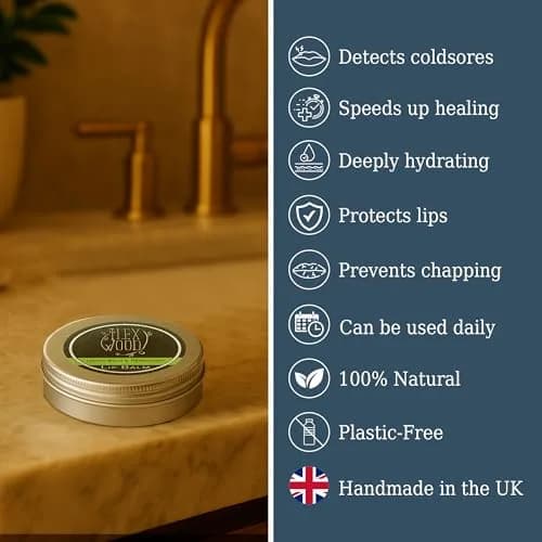 The Ilex Wood Natural Lemon Balm & Peppermint Lip Balm 3 Pack | Soothes Cold Sores, Moisturizes Dry Lips thumbnail 2