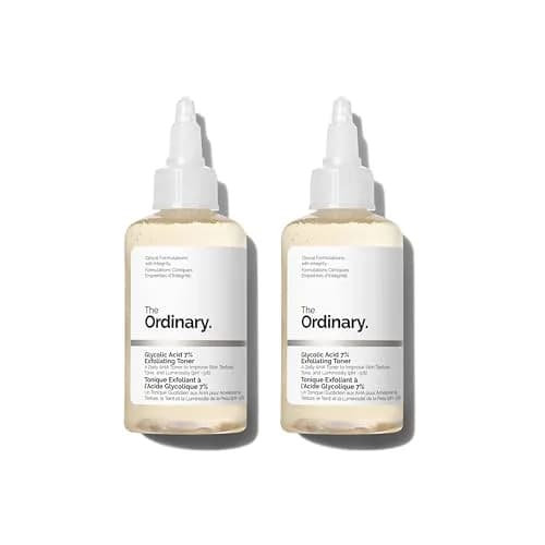 The Ordinary Glycolic Acid 7% Exfoliating Toner for Face, 240ml (8.1 Fl Oz) | Smooths Skin Texture & Evens Tone — 3.4 Fl Oz