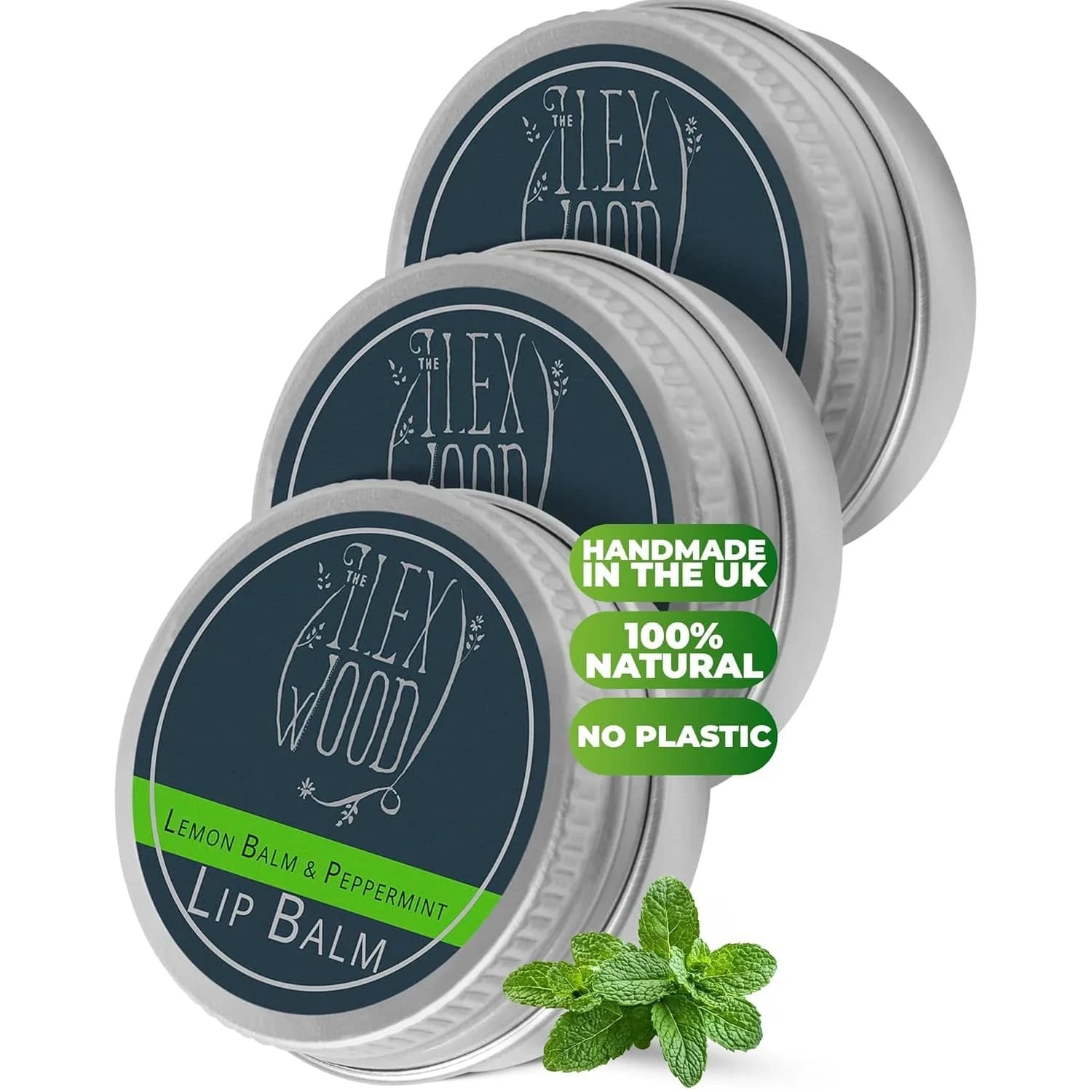 The Ilex Wood Vegan Lemon Balm & Peppermint Lip Balm 10ml (0.34 Fl Oz) | Natural Cold Sore Treatment