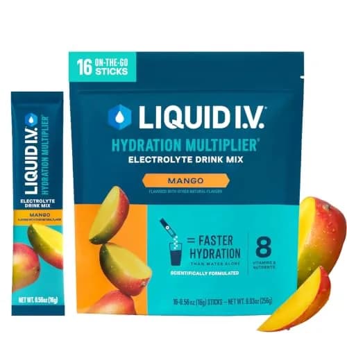 Liquid I.V. Hydration Electrolytes Mango 16 Count | Fast Hydration Support with Clinically Tested Nutrients thumbnail 1