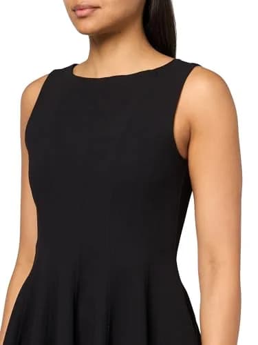 Steve Madden Nili Dress Black | Mini Fit & Flare, Boat Neck, Polyester thumbnail 3