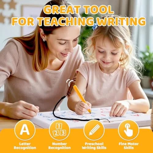 GAMENOTE Magnetic Letter Number Board Double Sided 2-in-1 ABC 123 Tracing Set | Educational Toy for Toddlers Kids thumbnail 9