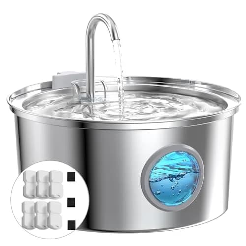 GIOTOHUN Cat Fountain Stainless Steel 3.2L | Quiet, Durable & Easy to Clean thumbnail 1