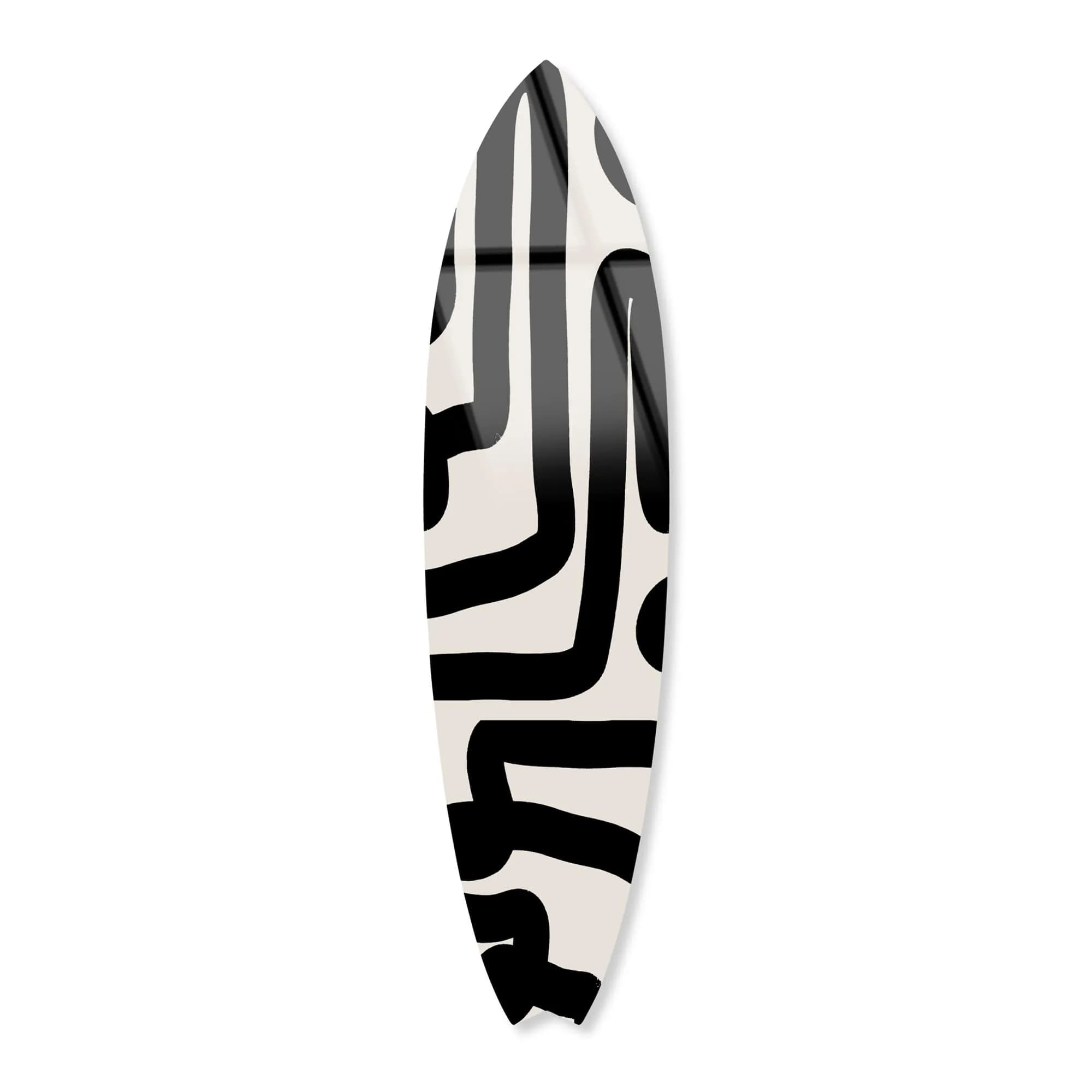 NotoriArt Surfboard Acrylic Wall Art 15" x 60" | Coastal Modern High-Gloss Decor
