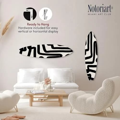 NotoriArt Surfboard Acrylic Wall Art 15" x 60" | Coastal Modern High-Gloss Decor thumbnail 2