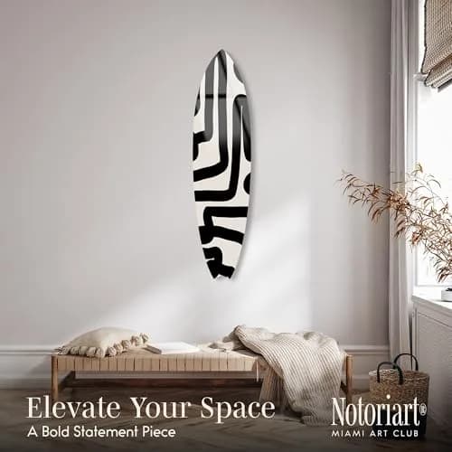 NotoriArt Surfboard Acrylic Wall Art 15" x 60" | Coastal Modern High-Gloss Decor thumbnail 3