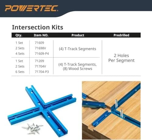 POWERTEC 71372V 36 Inch Double-Cut Profile Universal T-Track with Predrilled Holes | Durable Aluminum for Woodworking (70-120 chars) thumbnail 5