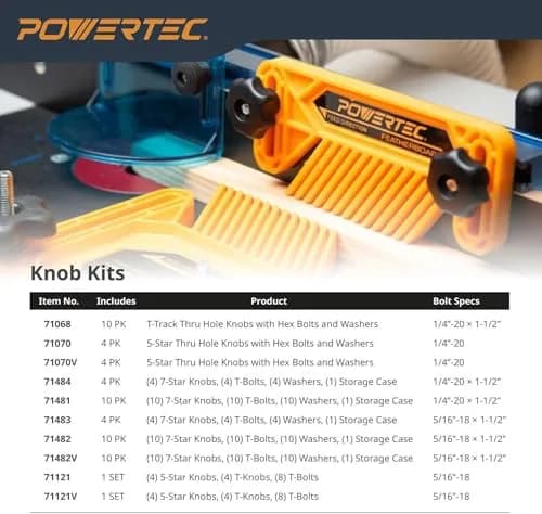 POWERTEC 71372V 36 Inch Double-Cut Profile Universal T-Track with Predrilled Holes | Durable Aluminum for Woodworking (70-120 chars) thumbnail 6