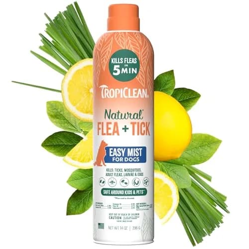 TropiClean Flea Spray for Dogs 14oz | Gentle Flea & Tick Prevention thumbnail 1