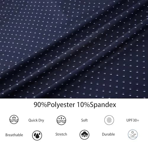 Alex Vando Mens Golf Shirt Moisture Wicking Classic Print, Navy Sail, XXL | Breathable, Flex & Style thumbnail 6