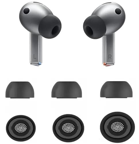 BLLQ Ear Tips Replacement for Galaxy Buds3 Pro | Silicone Earbuds Tips, S/M/L 3 Sizes, Black thumbnail 1