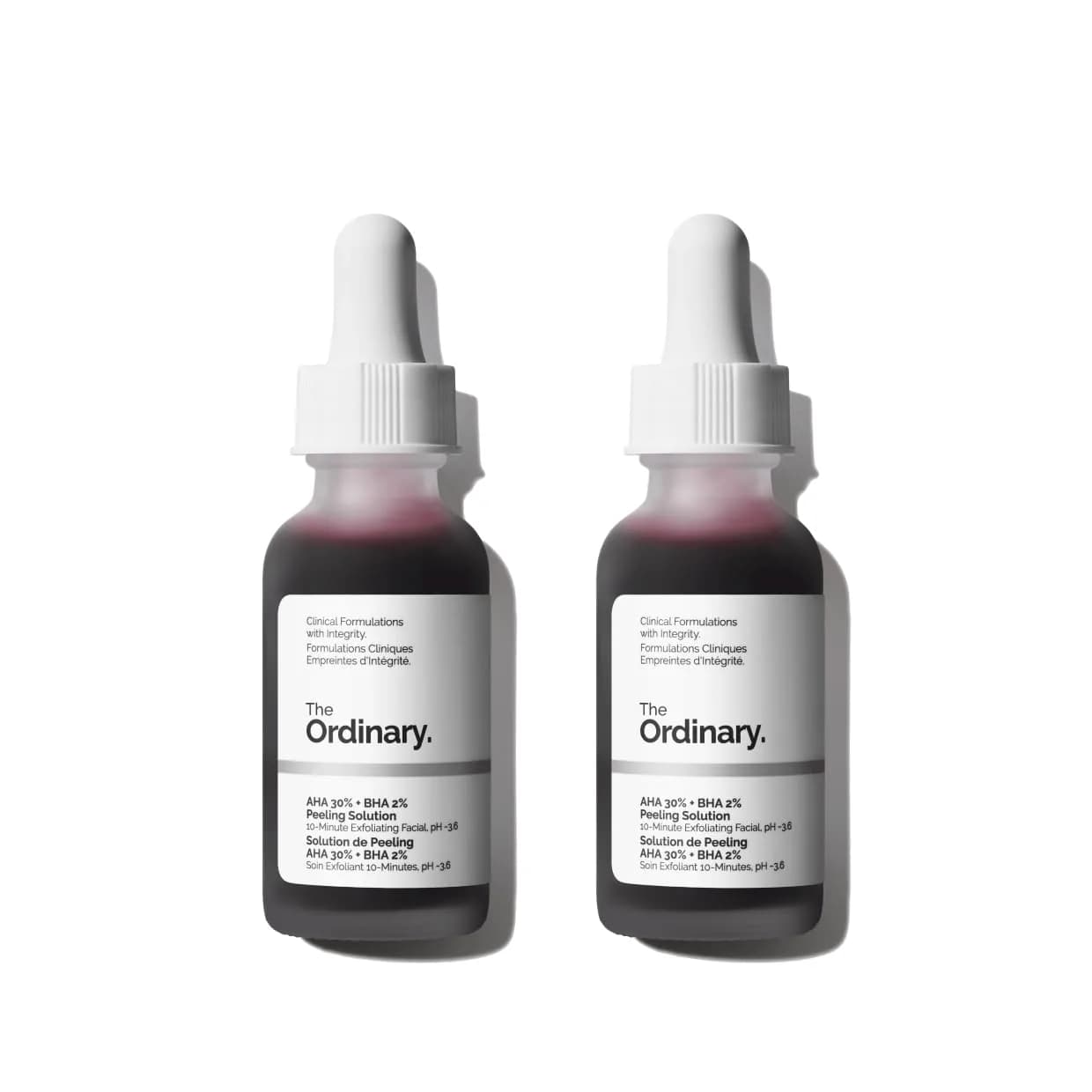 The Ordinary AHA 30% + BHA 2% Peeling Solution for Brighter Skin, 1 Fl Oz (Pack of 2)