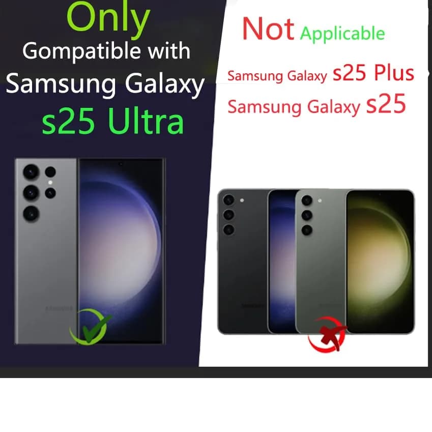 Lunivop Samsung Galaxy S25 Ultra Case Metal Heavy Duty Black Red | Military Grade Shockproof thumbnail 4