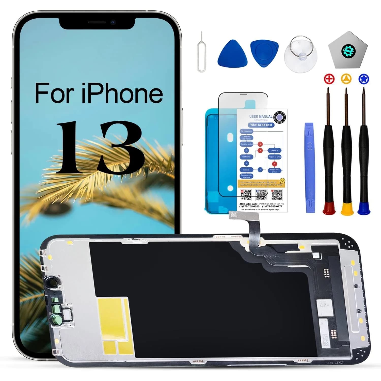 EFAITHLIFE iPhone 12/12 Pro Screen Replacement 6.1 inch LCD Display with Tools, 1080P FHD — iPhone 13