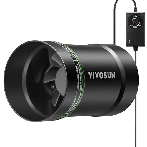 VIVOSUN 4" Inline Duct Fan 130 CFM Exhaust Fan with Speed Control | Quiet EC Motor for Grow Tents & Indoor Spaces thumbnail 1