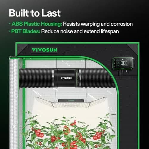 VIVOSUN 4" Inline Duct Fan 130 CFM Exhaust Fan with Speed Control | Quiet EC Motor for Grow Tents & Indoor Spaces thumbnail 6
