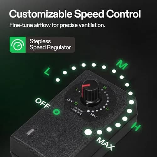 VIVOSUN 4" Inline Duct Fan 130 CFM Exhaust Fan with Speed Control | Quiet EC Motor for Grow Tents & Indoor Spaces thumbnail 3