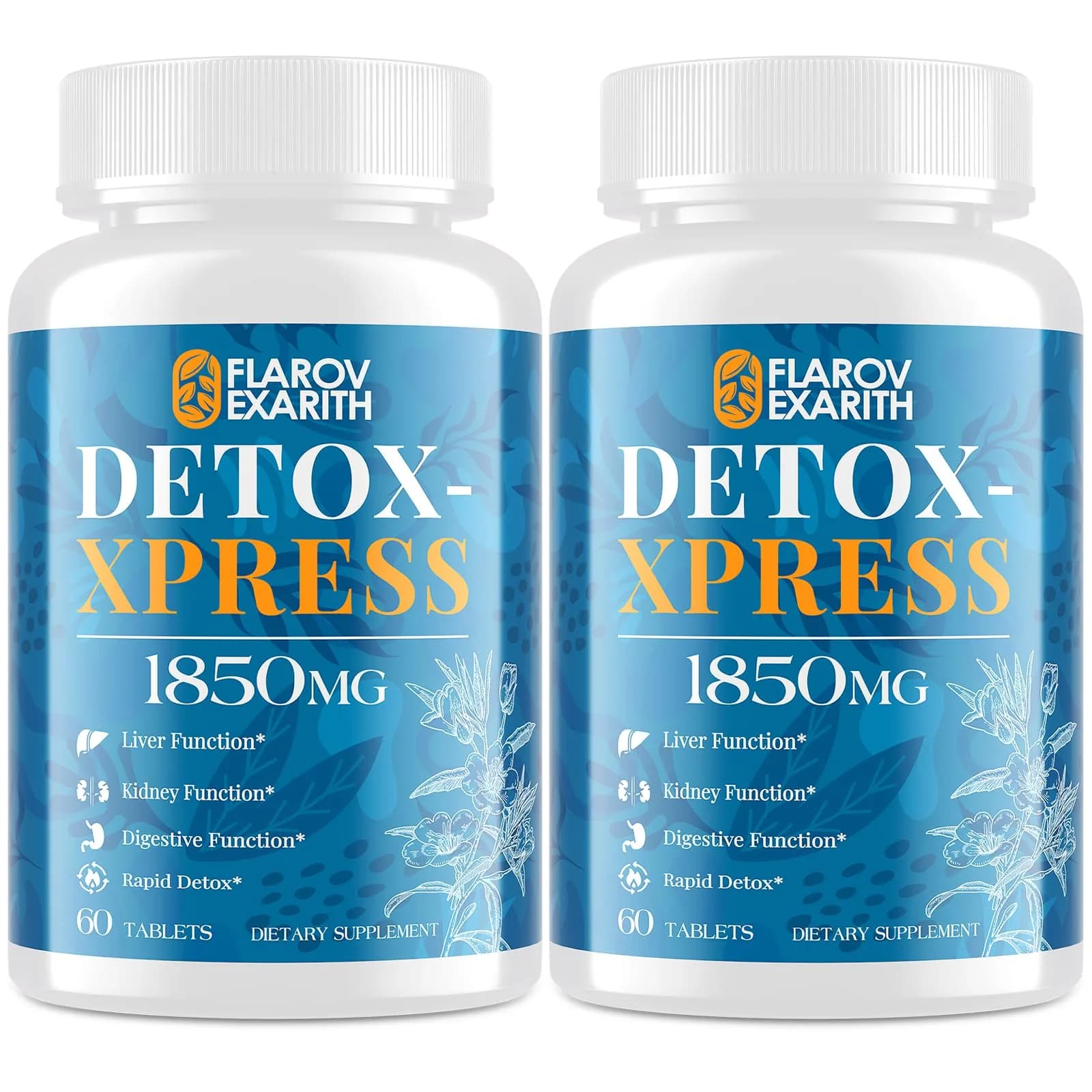 Flarovexarith Canna Cleanse 7-Day Detox Tablets | Liver & Kidney Support, 60 Chewables