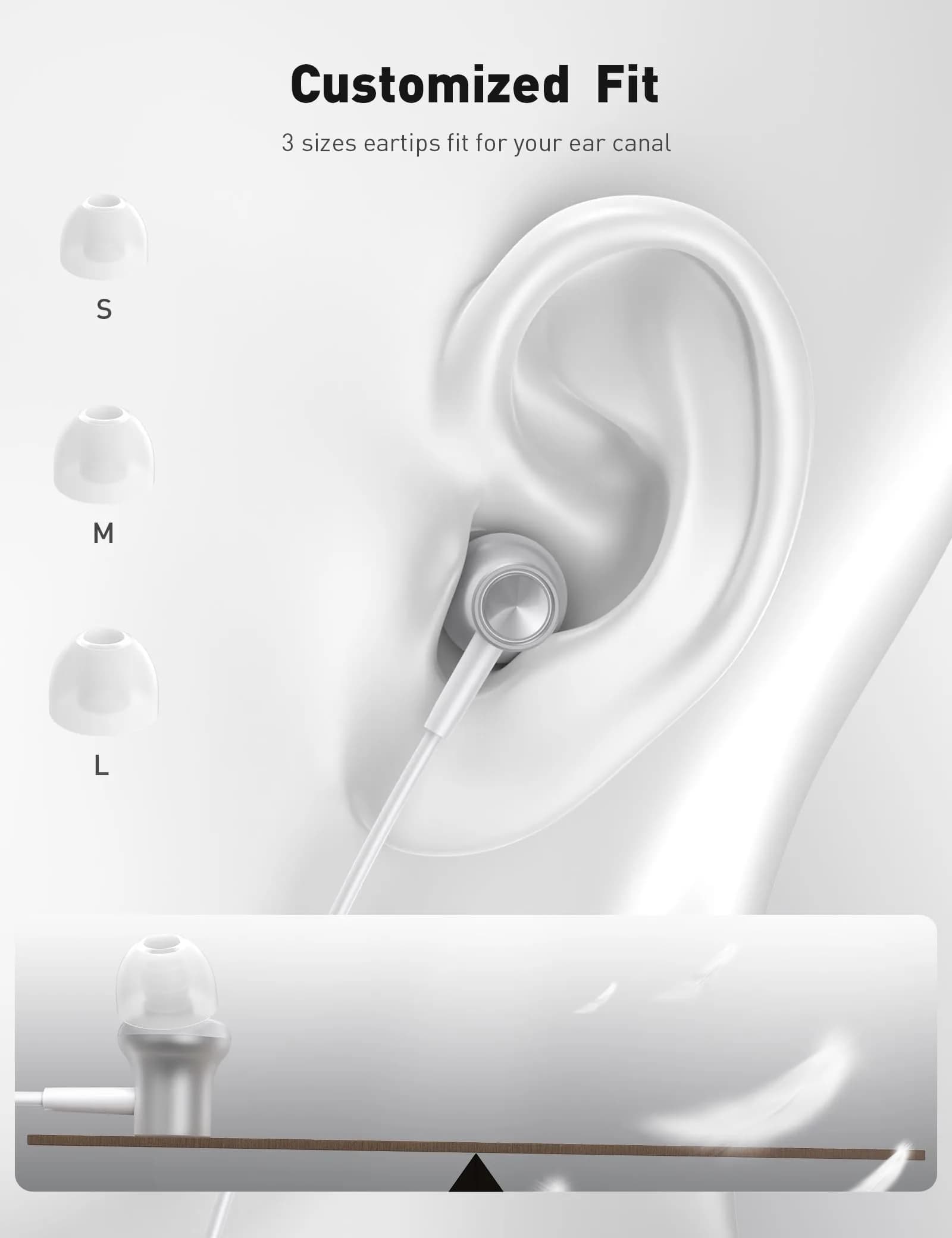 iMangoo MFi-Certified Wired Earbuds for Lightning Connector | HiFi Stereo with Mic & Volume Control - view 6