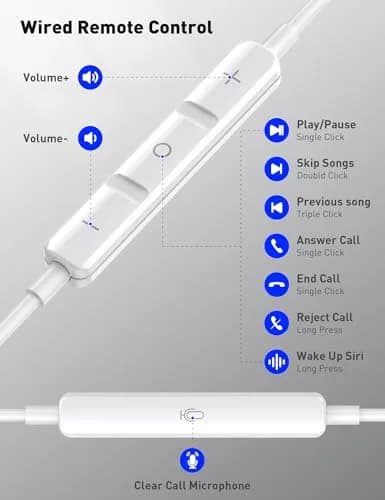 iMangoo MFi-Certified Wired Earbuds for Lightning Connector | HiFi Stereo with Mic & Volume Control thumbnail 7
