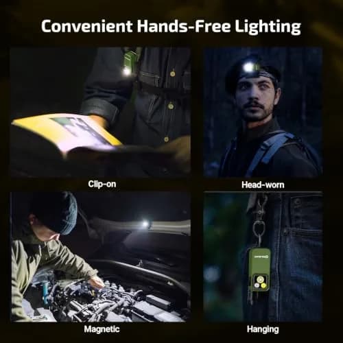 OLIGHT Oclip Pro Rechargeable EDC Clip-on Flashlight, OD Green | 500 Lumens Floodlight & 120m Spotlight thumbnail 5