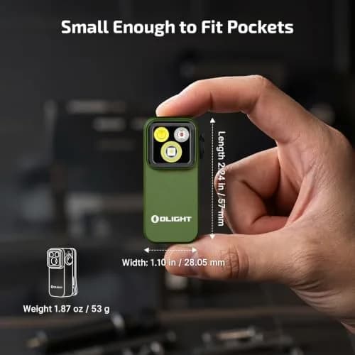 OLIGHT Oclip Pro Rechargeable EDC Clip-on Flashlight, OD Green | 500 Lumens Floodlight & 120m Spotlight thumbnail 6