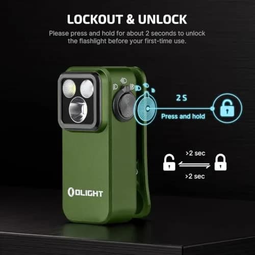 OLIGHT Oclip Pro Rechargeable EDC Clip-on Flashlight, OD Green | 500 Lumens Floodlight & 120m Spotlight thumbnail 9