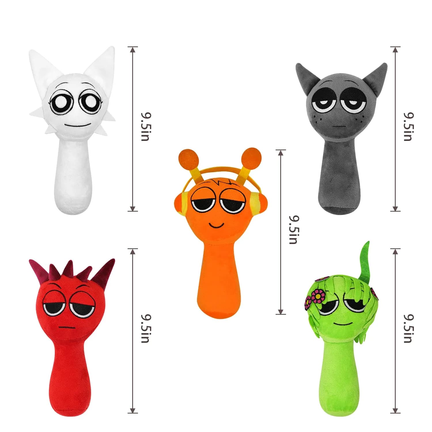 Generic Sprunky Plush Toy (4-Pack, 20.3cm (8 inches)) | Soft & Fun Stuffed Animals for Fans & Friends - view 2