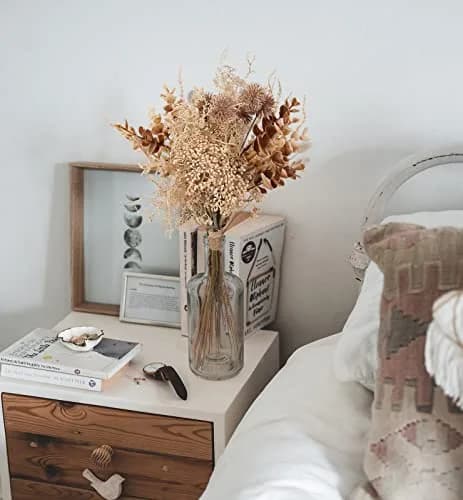 INSUNSIX Artificial Flowers for Vase, Beige Silk Flowers for Home Decor Indoor Realistic Faux Flowers for Vase Fake Flower Bouquets for Home Decor Centerpiece Table Decorations (Beige) thumbnail 4