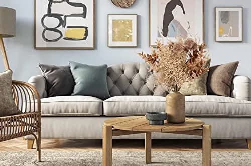INSUNSIX Artificial Flowers for Vase, Beige Silk Flowers for Home Decor Indoor Realistic Faux Flowers for Vase Fake Flower Bouquets for Home Decor Centerpiece Table Decorations (Beige) thumbnail 7