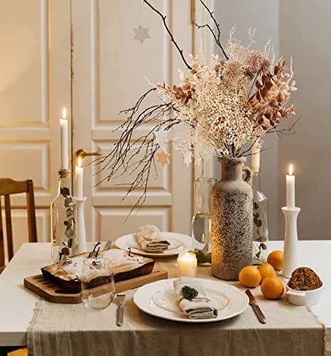 INSUNSIX Artificial Flowers for Vase, Beige Silk Flowers for Home Decor Indoor Realistic Faux Flowers for Vase Fake Flower Bouquets for Home Decor Centerpiece Table Decorations (Beige) thumbnail 3