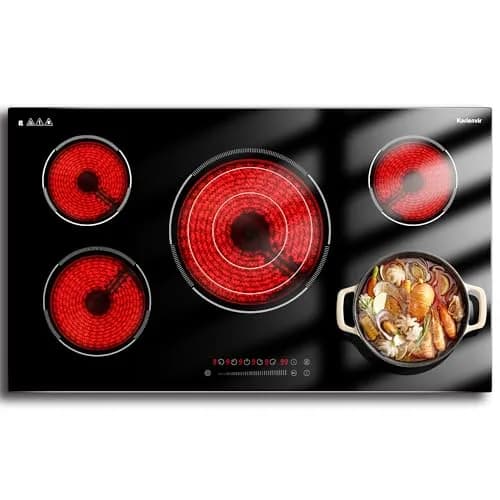 Karienvir 36 Inch 5 Burner Electric Cooktop 9200W (35.43" x 20.47") | 220V-240V Compatible for Indian Kitchens thumbnail 1