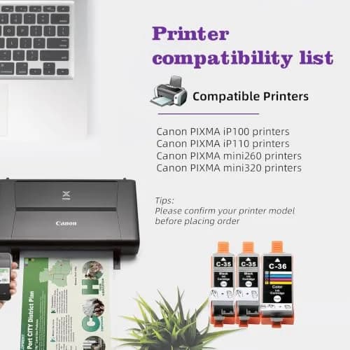 ARTITECH PGI-35 CLI-36 Ink Cartridges 12-Pack Compatible for Canon Pixma Printers | High Page Yield & Vivid Output thumbnail 2