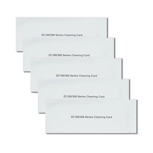 EXCEMO ZC100 ZC300 Cleaning Card for Zebra ZC100 ZC150 ZC300 ZC350 ID Card Printer, 5Pcs Single-use (105999-311) | Easy Maintenance thumbnail 1