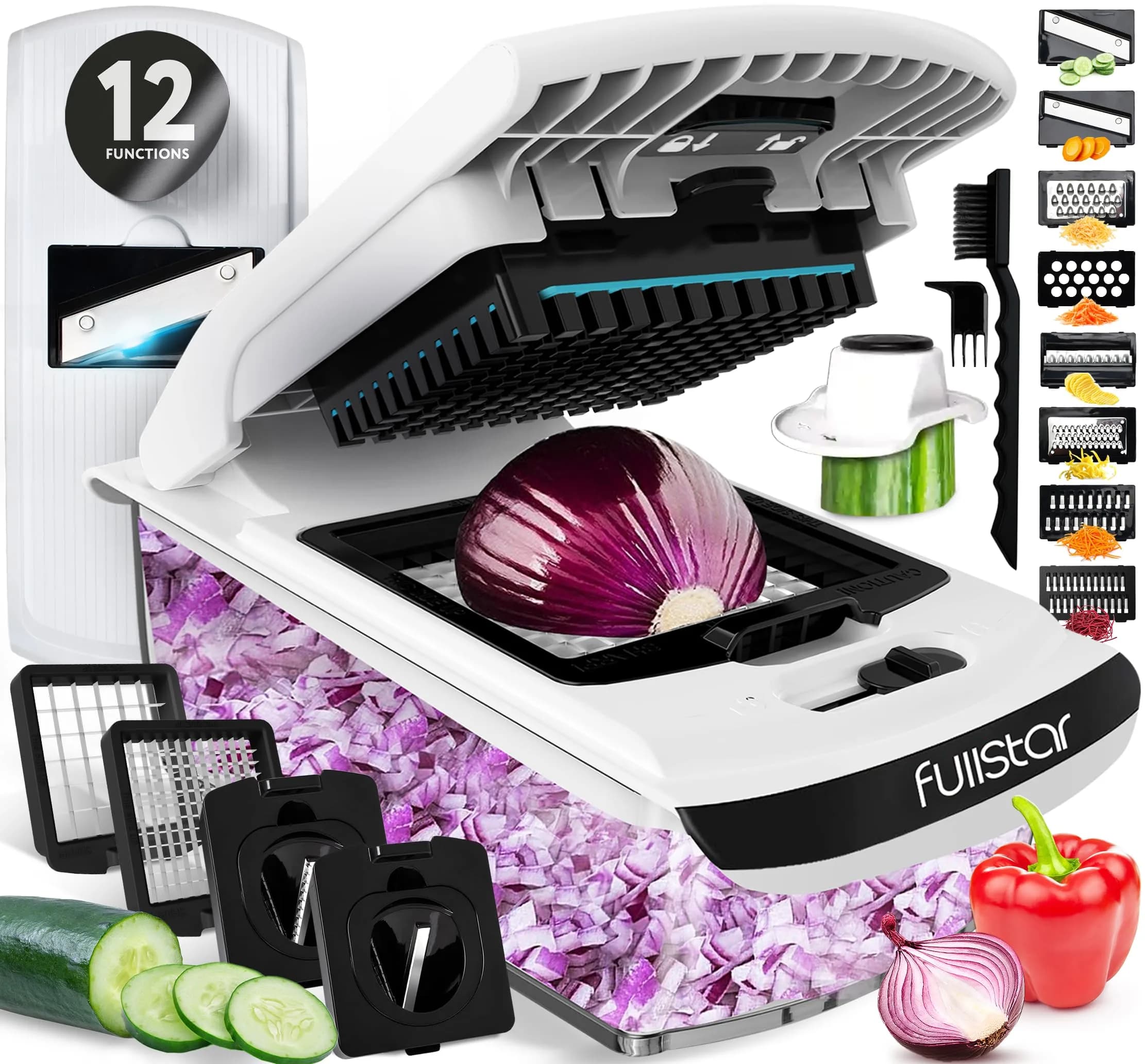 Fullstar Pro Original Vegetable Chopper & Mandoline Slicer Kitchen Gadget with 12 Blades | 1.35 kg (2.98 lb) | All-in-1 Meal Prep Tool - main product image