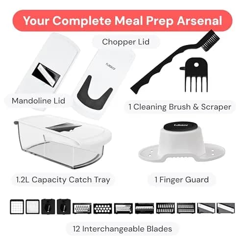 Fullstar Pro Original Vegetable Chopper & Mandoline Slicer Kitchen Gadget with 12 Blades | 1.35 kg (2.98 lb) | All-in-1 Meal Prep Tool thumbnail 9
