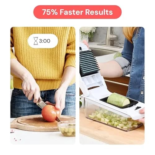 Fullstar Pro Original Vegetable Chopper & Mandoline Slicer Kitchen Gadget with 12 Blades | 1.35 kg (2.98 lb) | All-in-1 Meal Prep Tool thumbnail 3