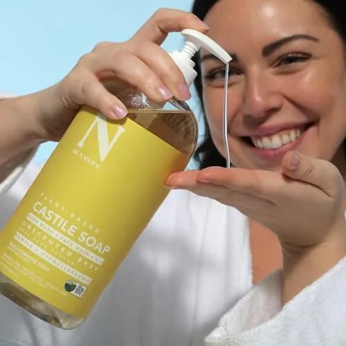 Dr. Natural Castile Liquid Unscented Baby Soap 2 pc | Sulfate-Free, Paraben-Free, Moisturizing thumbnail 6