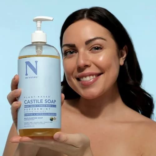 Dr. Natural Castile Liquid Soap - Peppermint 32 oz | Multi-Purpose Skin & Hair Cleanser thumbnail 5