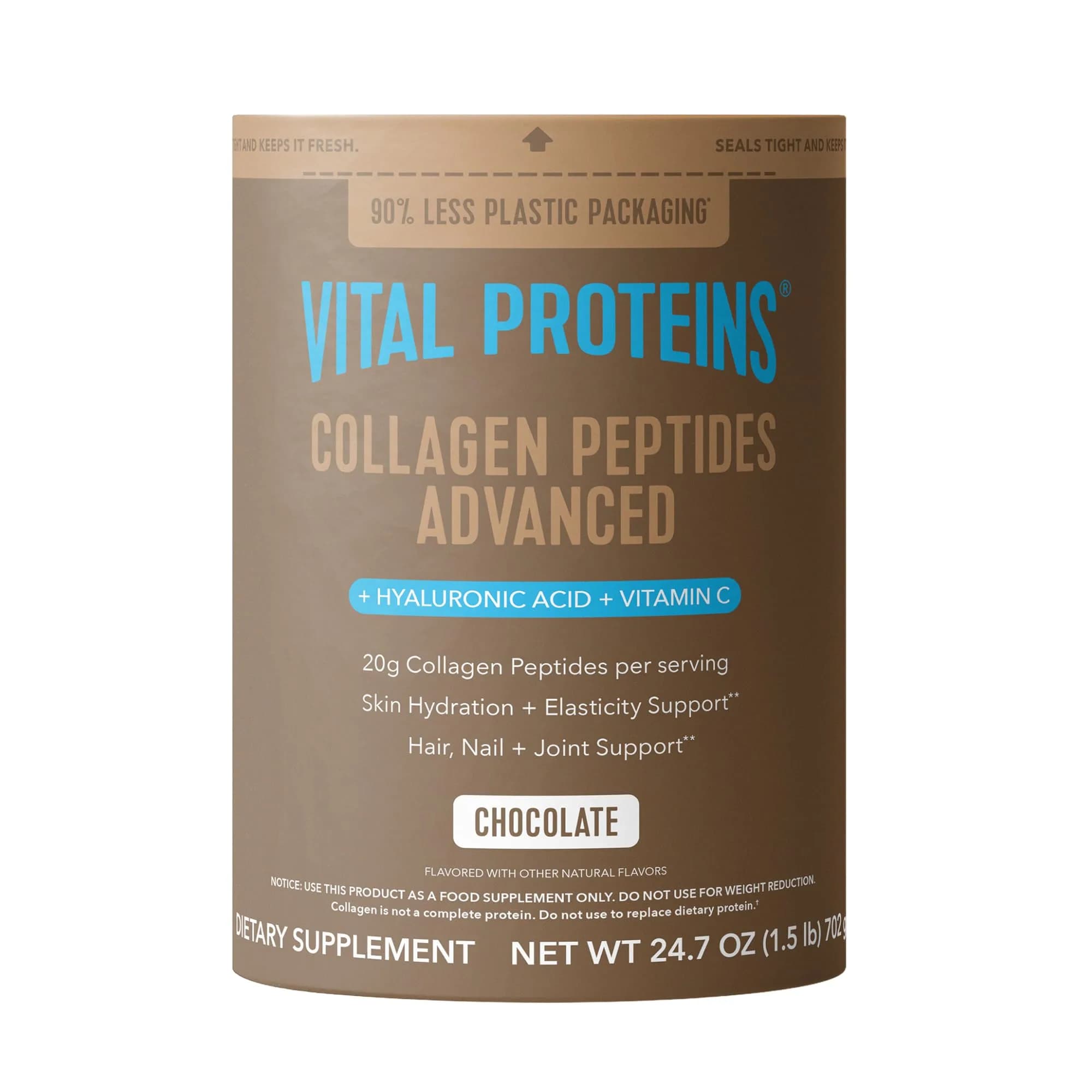 Vital Proteins Collagen Peptides Advanced Chocolate Powder 700g (24.7oz) | Supports Hair, Skin, Nails, Bones & Joints - main product image