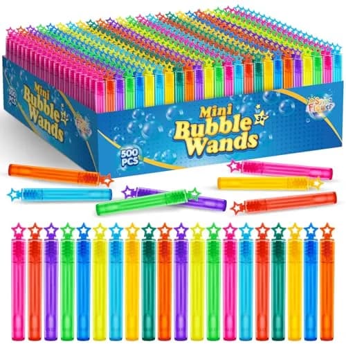 SpringFlower Bubble Wands 500 pcs | Bright Colors & Safe for Kids (70-120 chars) thumbnail 1