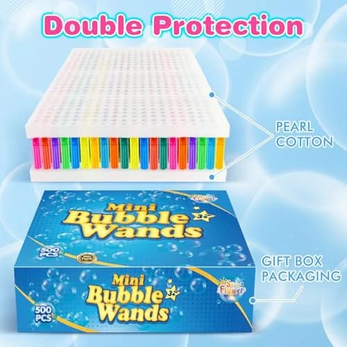 SpringFlower Bubble Wands 500 pcs | Bright Colors & Safe for Kids (70-120 chars) thumbnail 5