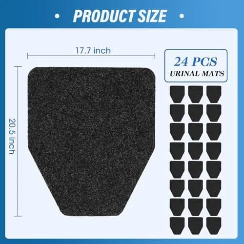 Adevar 24Pcs Urinal Mats 43.2cm x 50.8cm | Non-Slip Splash Protection thumbnail 2