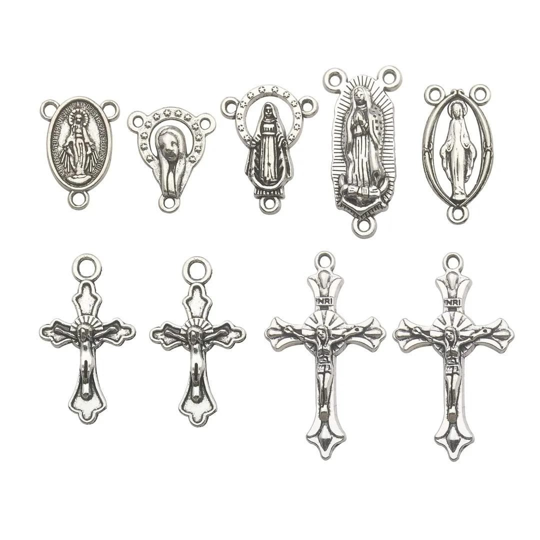 iloveDIYbeads 75pcs Cross Pendants Charms | Religious Theme, Alloy - main product image