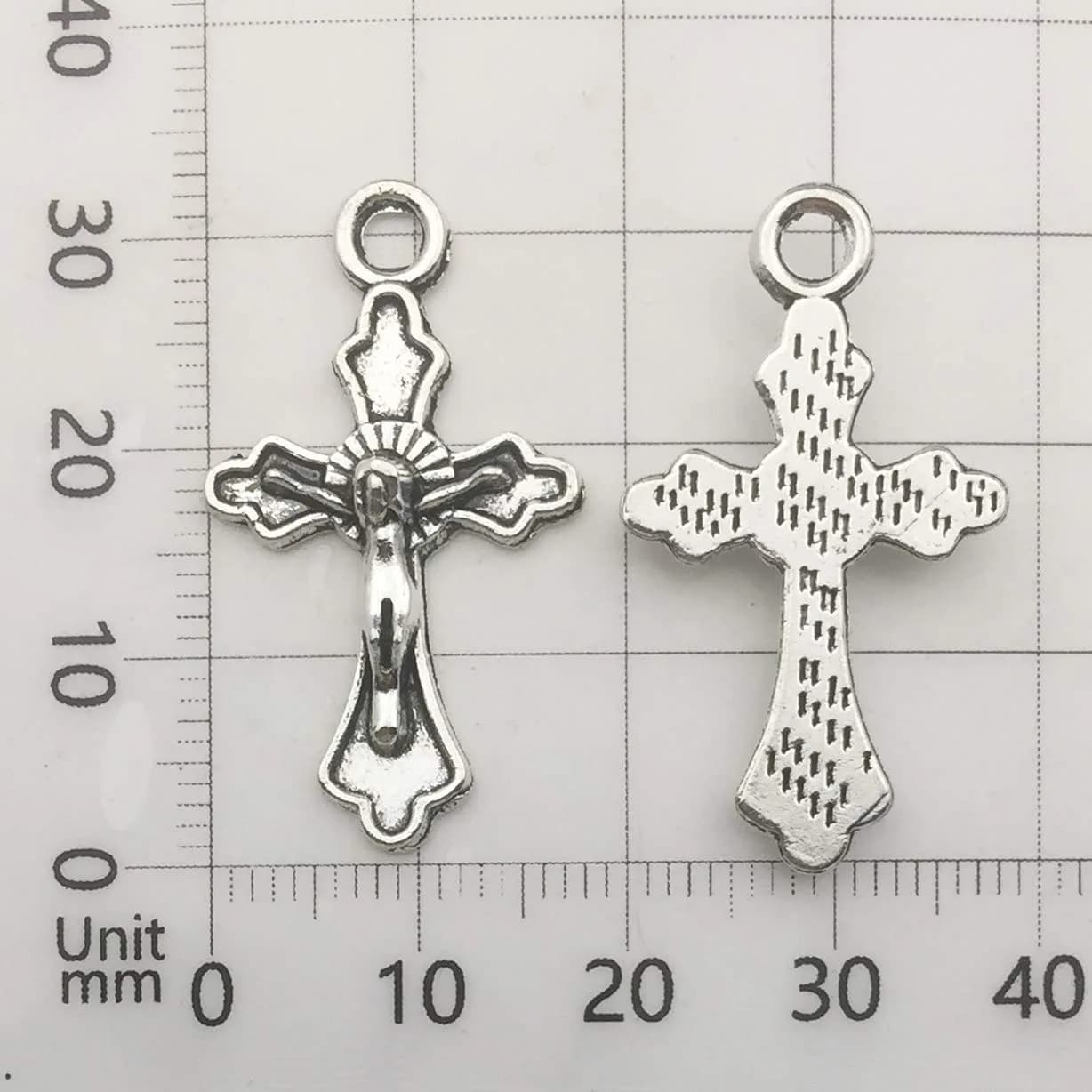 iloveDIYbeads 75pcs Cross Pendants Charms | Religious Theme, Alloy - view 8