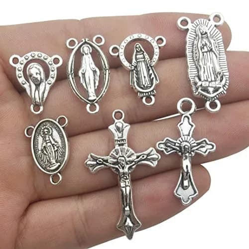 iloveDIYbeads 75pcs Cross Pendants Charms | Religious Theme, Alloy thumbnail 2