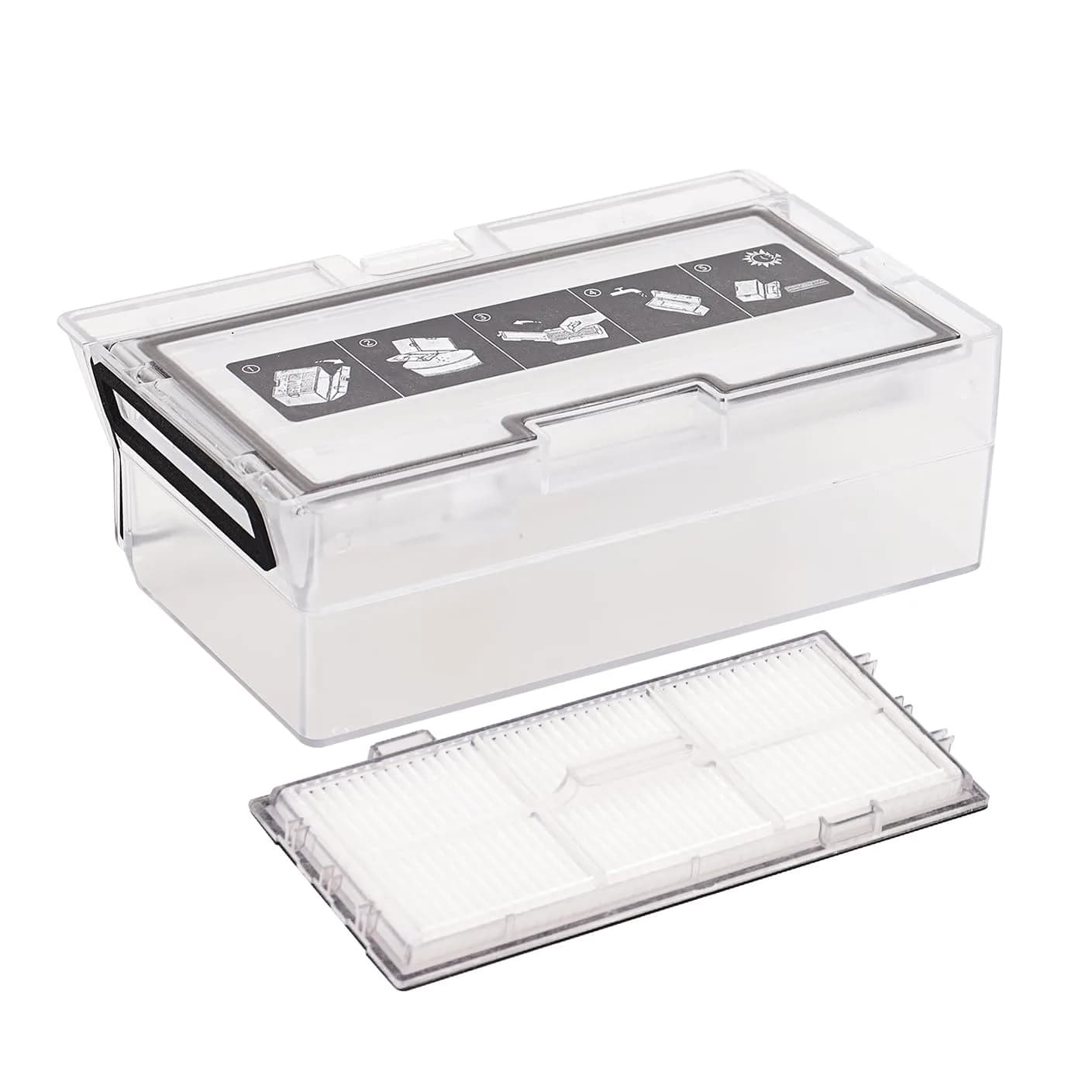 Sgizoku Dust Bin Box for Roborock S5 MAX/S6 MaxV/S6 Pure/T7/T7 Pro Vacuum Cleaner - 460ml (15.56 Fl Oz) | Replacement Waste Dustbin — S7/S70/S75/T7s/Plus/T7s Dust Bin Box